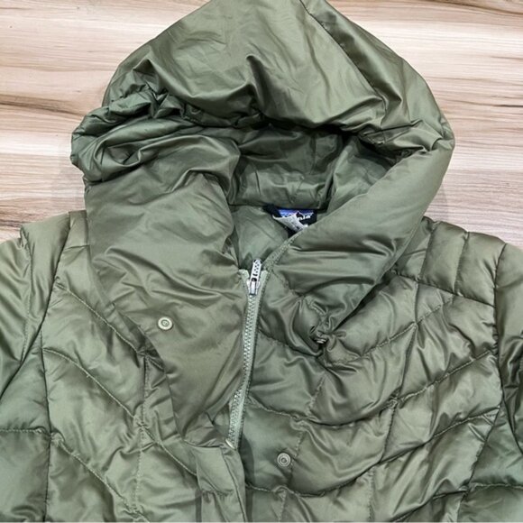 Patagonia Moss Green Down Jacket Coat Women’s Large - Picture 5 of 5